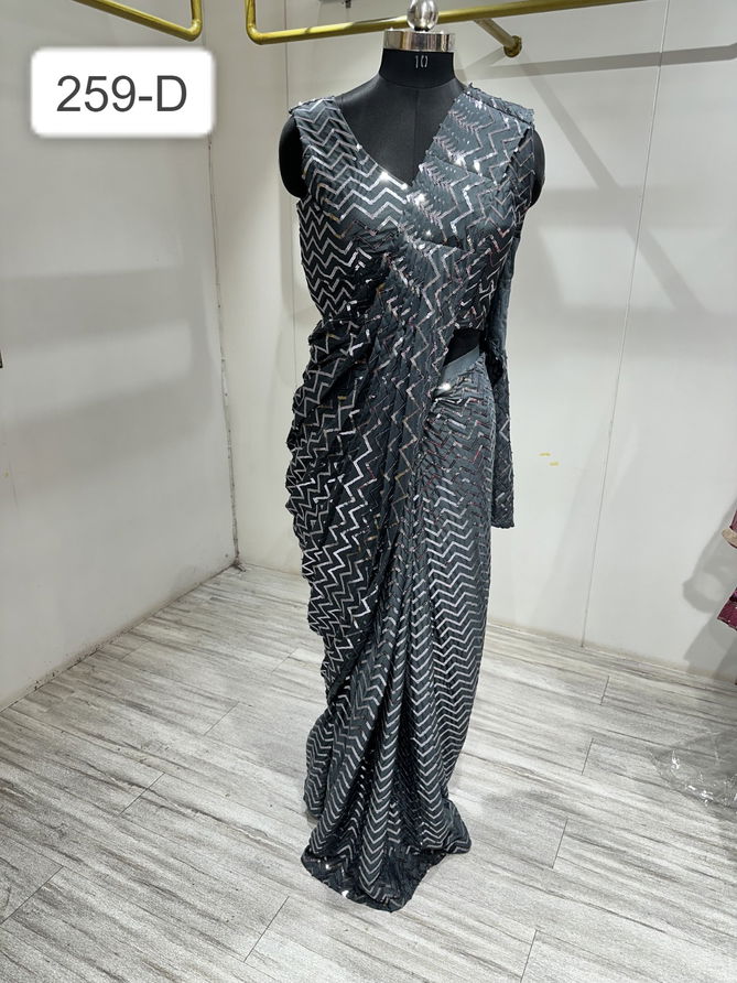 Amoha Trendz 259 Ready To Wear Sequence Saree Collection
